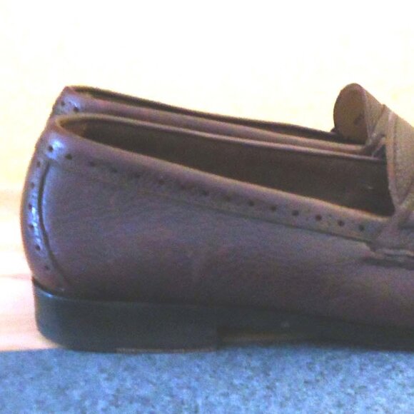 Cole Haan Mens size 11 GrandOS Leather Pinch Penny Loafer Shoes Brown Excellent - Picture 7 of 11